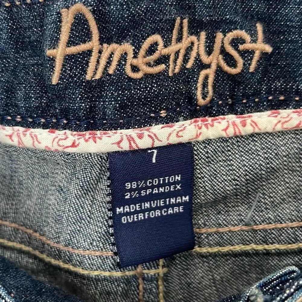 Amethyst Women's Skinny Jeans Denim Mid‎ Rise Slim Fit Stretch Blue Size 7